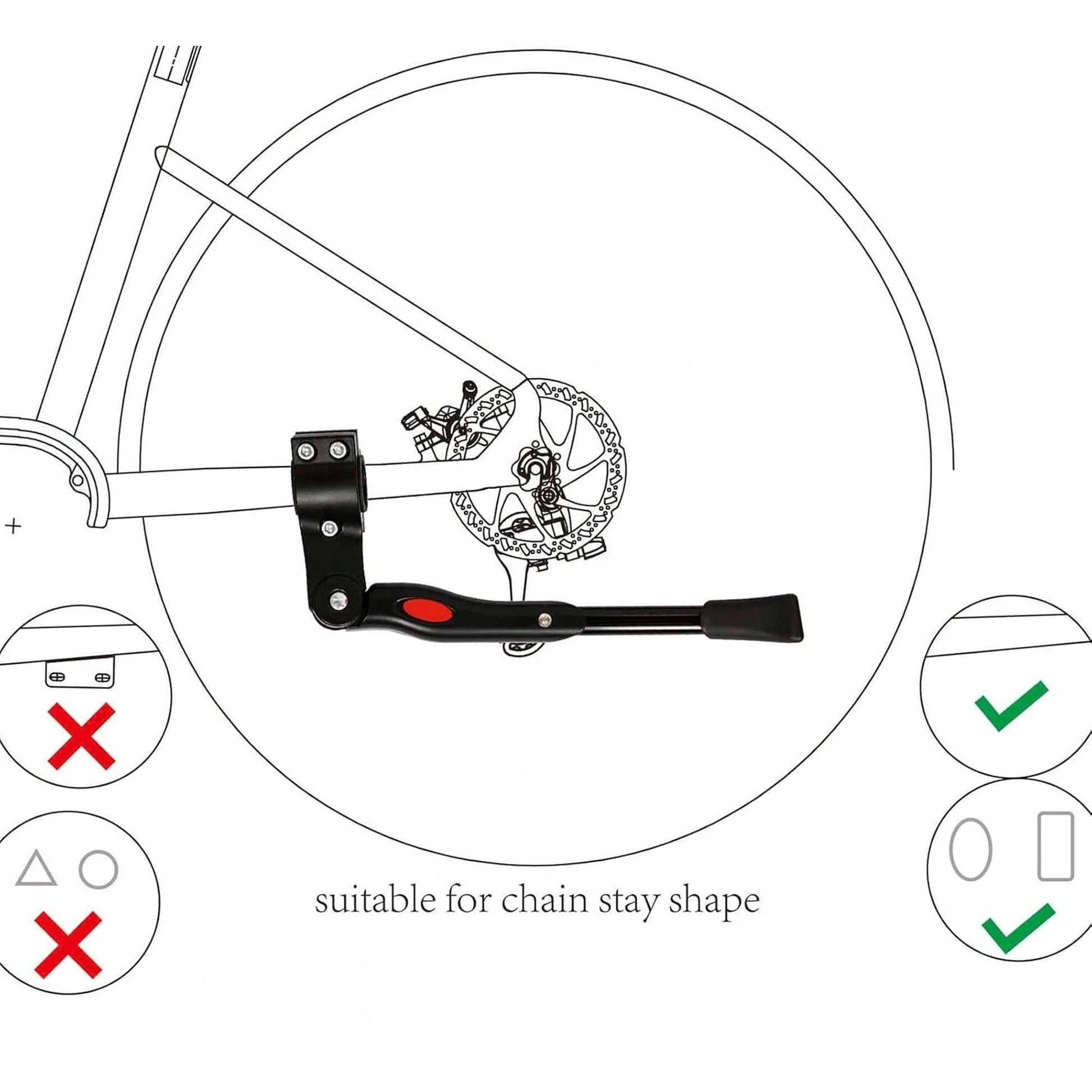 [Premium Bike Stand]Adjustable Bicycle Stand W/ Ergonomic Foot Pegs| Sturdy Metal Frame + Durable Painted Finish| For Mountain/Road Biking & Outdoor Cycling| Robust Stability, Sleek Metallic, Cycli