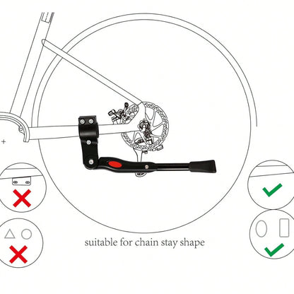 [Premium Bike Stand]Adjustable Bicycle Stand W/ Ergonomic Foot Pegs| Sturdy Metal Frame + Durable Painted Finish| For Mountain/Road Biking & Outdoor Cycling| Robust Stability, Sleek Metallic, Cycli