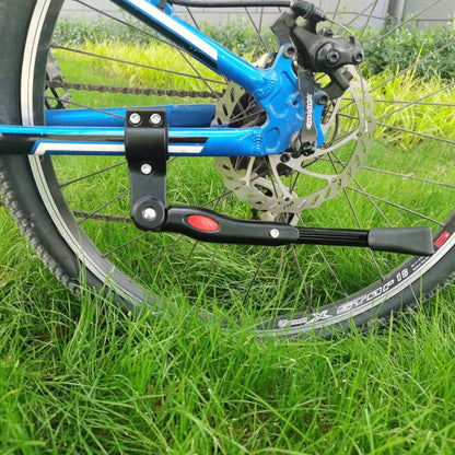 [Premium Bike Stand]Adjustable Bicycle Stand W/ Ergonomic Foot Pegs| Sturdy Metal Frame + Durable Painted Finish| For Mountain/Road Biking & Outdoor Cycling| Robust Stability, Sleek Metallic, Cycli