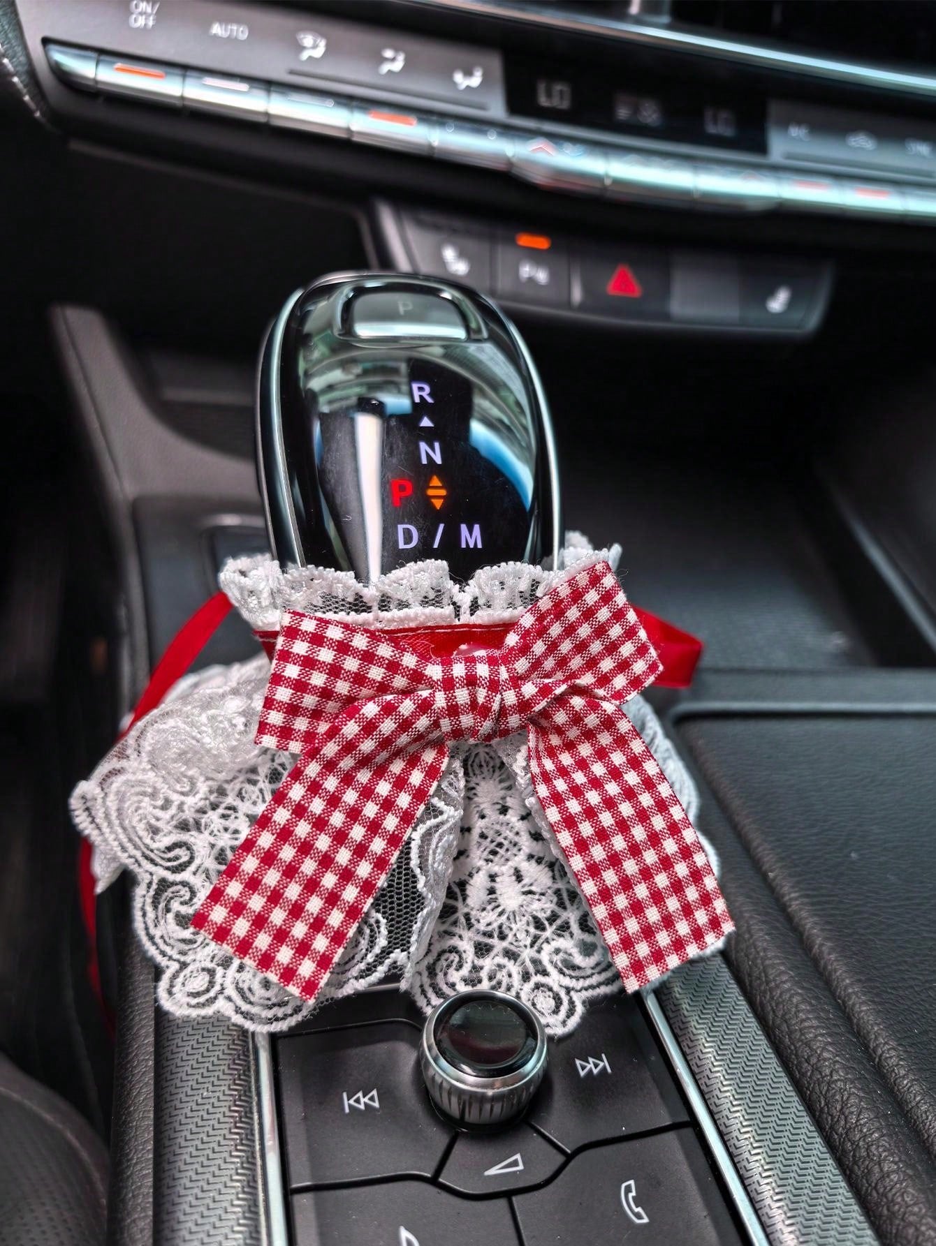 Premium Car Gear Shift Knob Cover For Manual And Automatic Transmissions, Decorative Protective Handle Sleeve Set