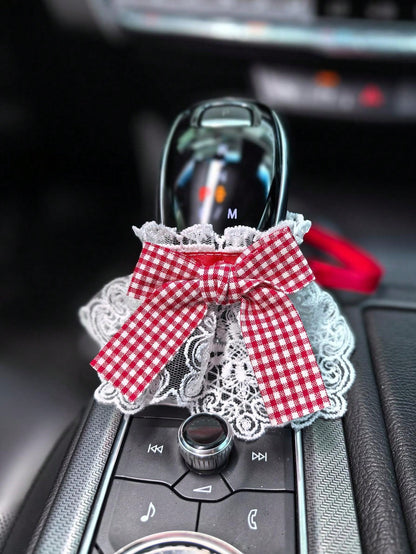 Premium Car Gear Shift Knob Cover For Manual And Automatic Transmissions, Decorative Protective Handle Sleeve Set