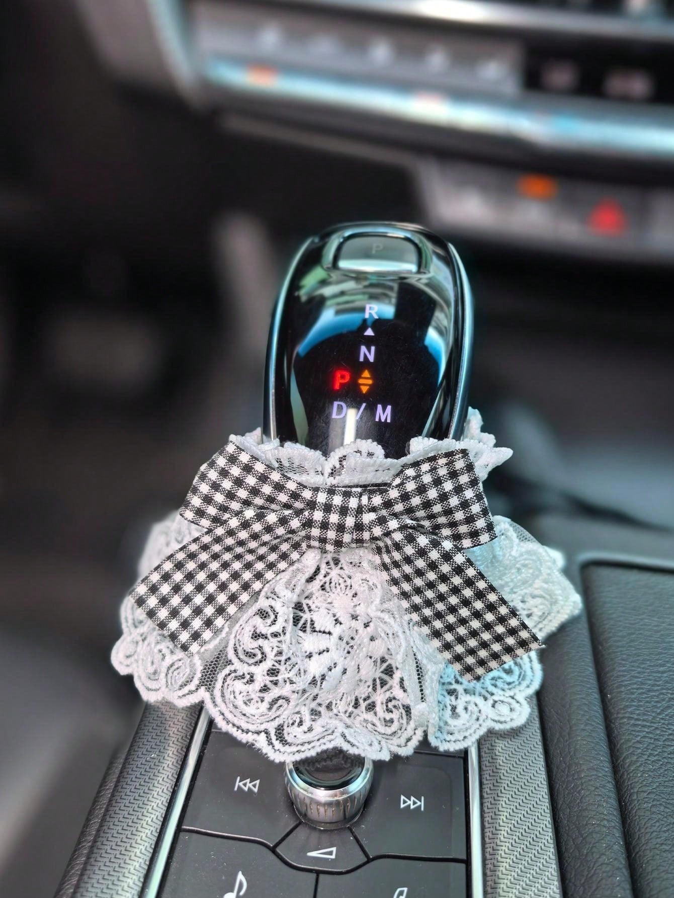Premium Car Gear Shift Knob Cover For Manual And Automatic Transmissions, Decorative Protective Handle Sleeve Set