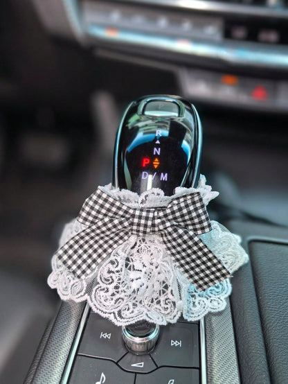 Premium Car Gear Shift Knob Cover For Manual And Automatic Transmissions, Decorative Protective Handle Sleeve Set