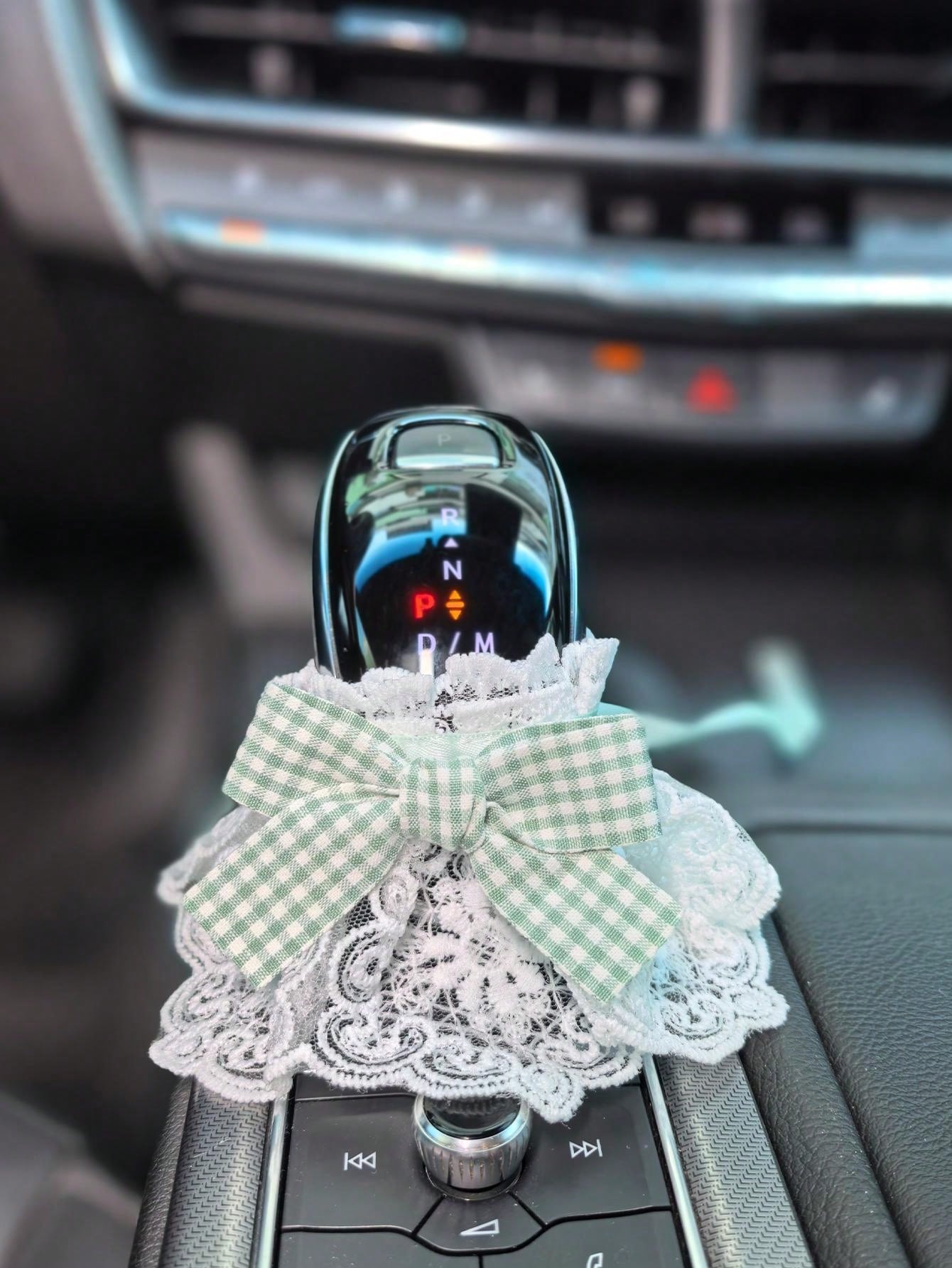 Premium Car Gear Shift Knob Cover For Manual And Automatic Transmissions, Decorative Protective Handle Sleeve Set