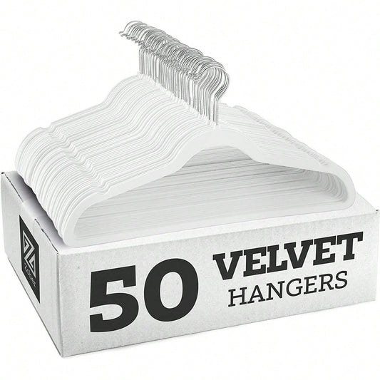 Premium Velvet Hanger, Non-Slip Thin Flocked Hanger, Sturdy Hanger, Heavy Duty Coat And Suit Hanger, Durable Suit Hanger, Suitable For Closet, Ideal Closet Accessory 1pc