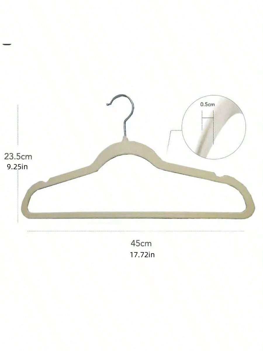 Premium Velvet Hangers, Non-Slip Thin Felt Hangers, Sturdy & Durable Hangers, Heavy Duty Coat And Suit Hangers, Durable Suit Hangers, Suitable For Closet, Ideal Closet Accessories 1pc/Pack