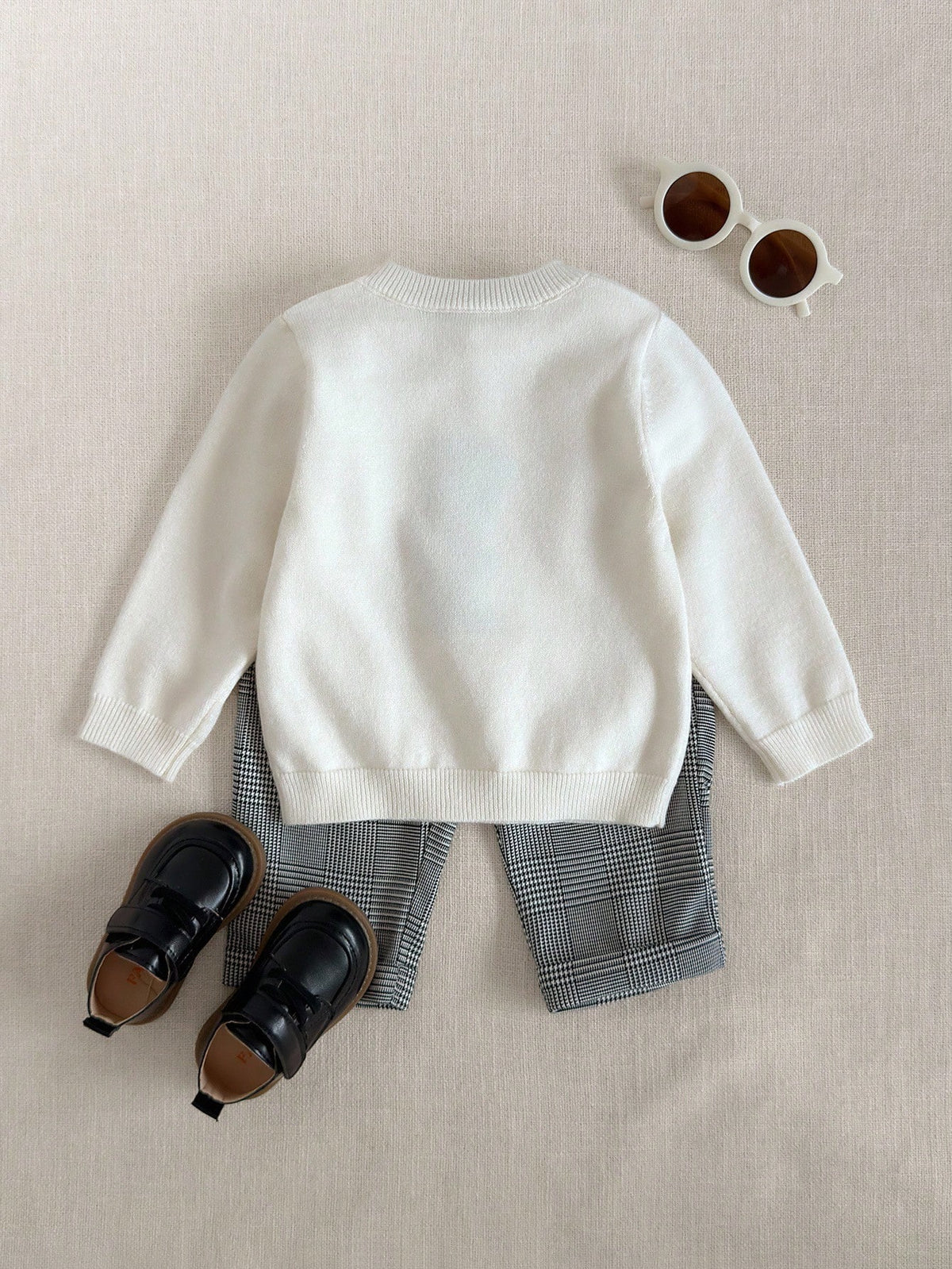 PrepCrw Young Boys' Casual Bear Graphic Sweater,White Winter Career Day School Back-To-School Retro Vintage Y2k Streetwear Cozy Autumn/Winter Holiday Party