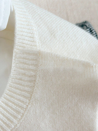 PrepCrw Young Boys' Casual Bear Graphic Sweater,White Winter Career Day School Back-To-School Retro Vintage Y2k Streetwear Cozy Autumn/Winter Holiday Party