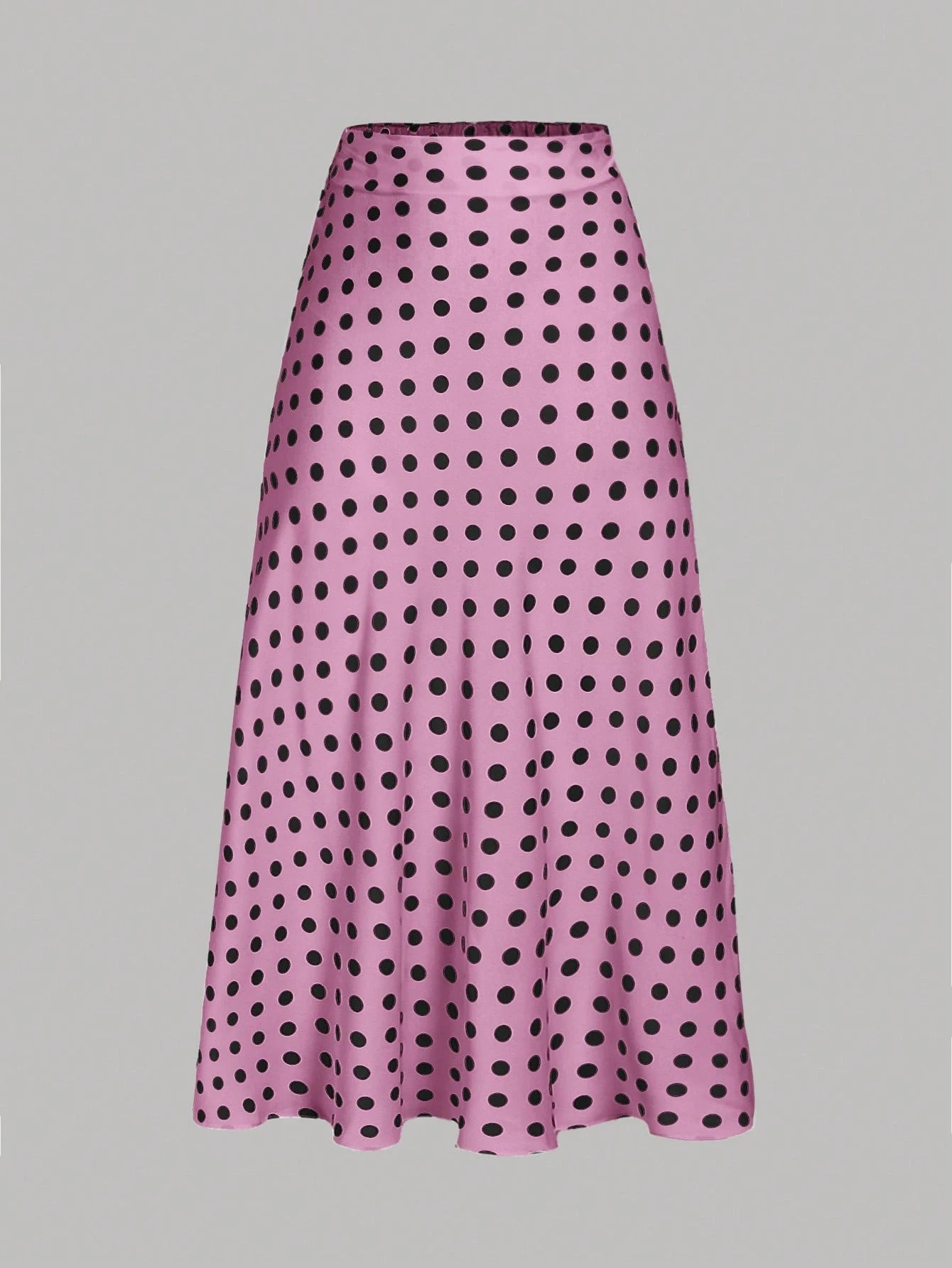 Privé Polka Dot Satin Skirt, Fashionable For Summer