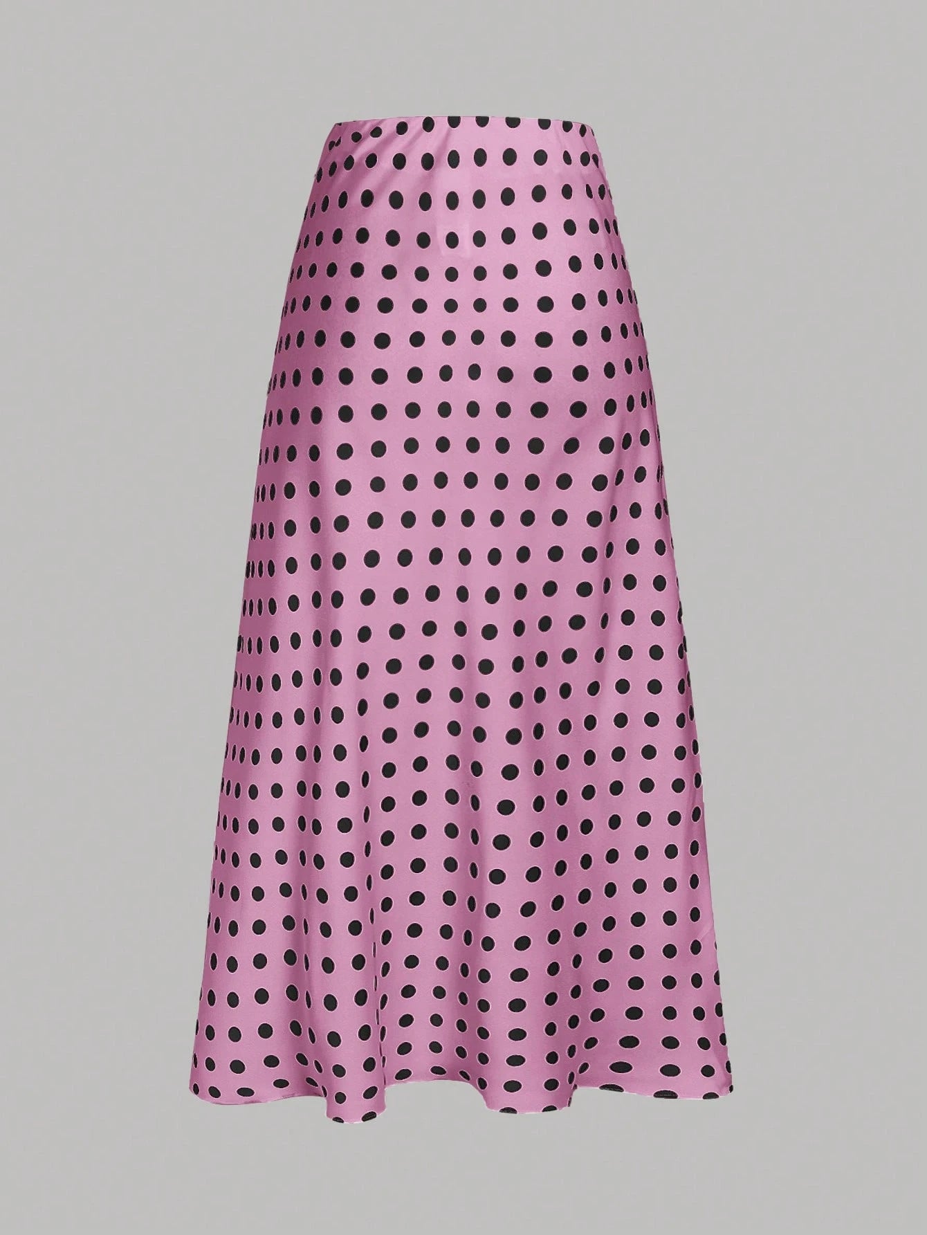 Privé Polka Dot Satin Skirt, Fashionable For Summer