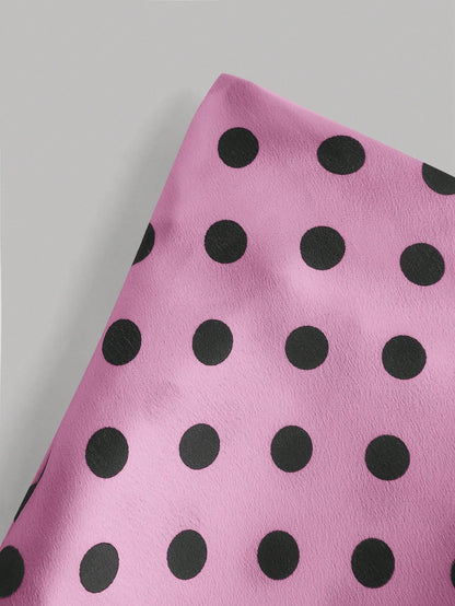 Privé Polka Dot Satin Skirt, Fashionable For Summer