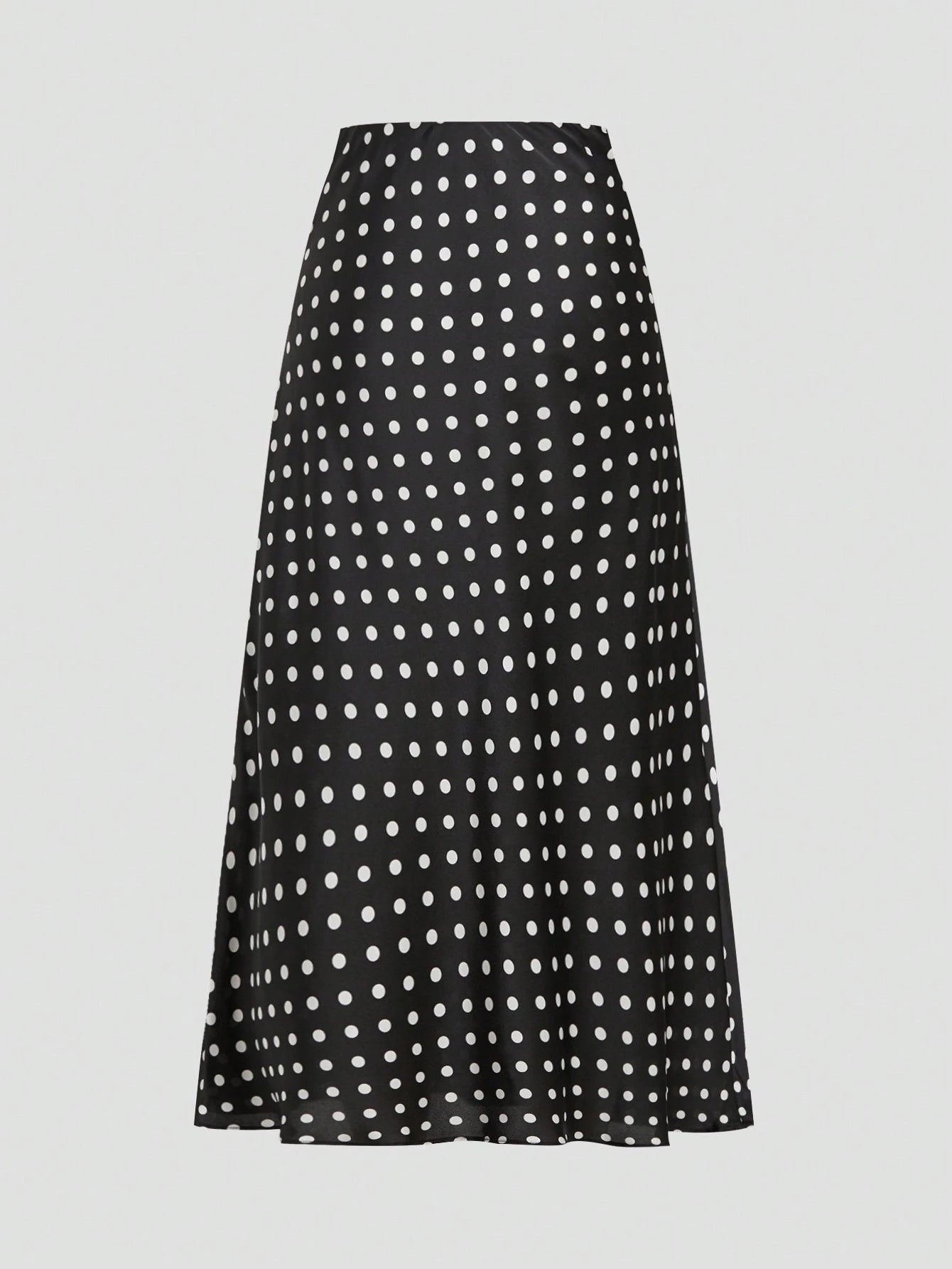 Privé Polka Dot Satin Skirt, Fashionable For Summer