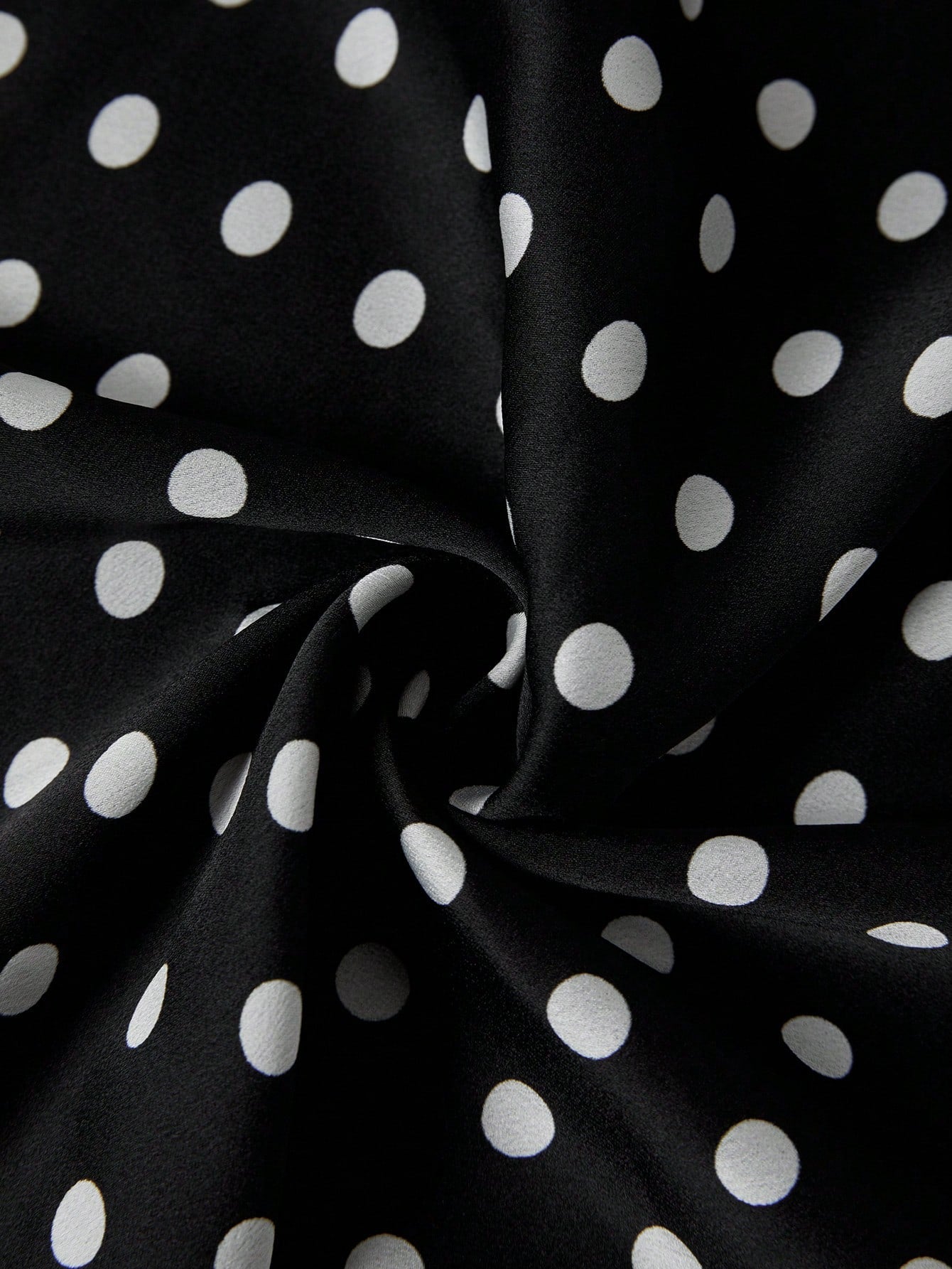 Privé Polka Dot Satin Skirt, Fashionable For Summer