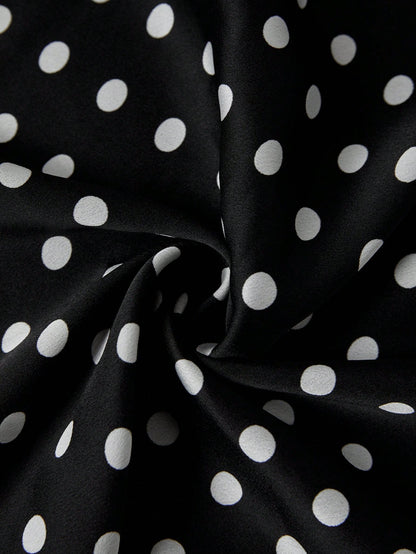 Privé Polka Dot Satin Skirt, Fashionable For Summer