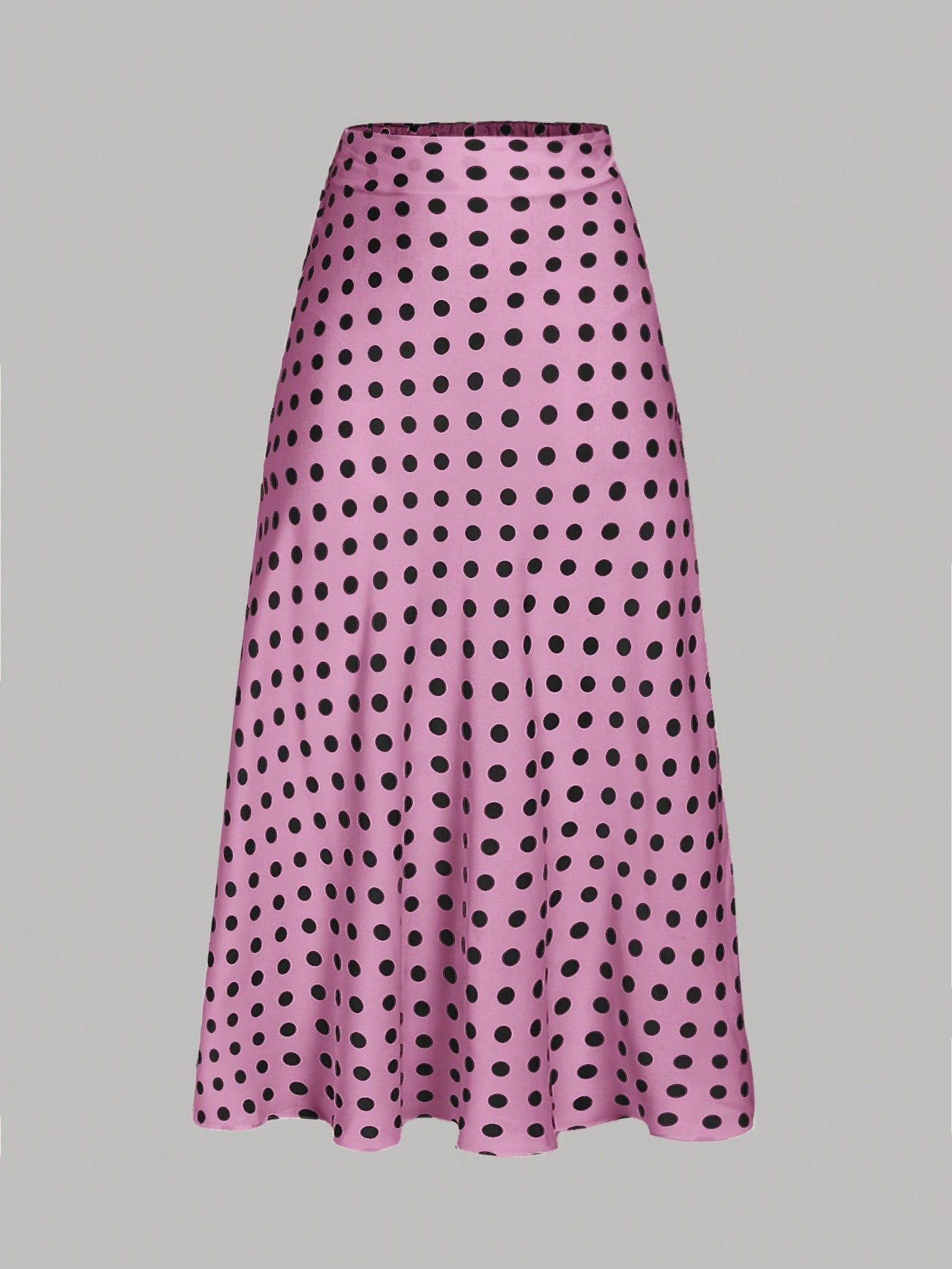 Privé Polka Dot Satin Skirt, Fashionable For Summer