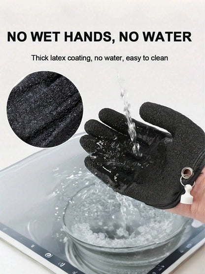 Professional Fishing Gloves, Anti-Slip Durable Fishing Gloves, Ice Fishing Gloves Suitable For Fishing, Cleaning, Hunting, Fishing Accessories (Random Color)
