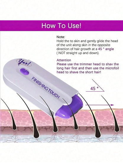 Professional Women's Electric Hair Remover For Face, Legs, Bikini Line, Hands, And Body, Hair Removal Device