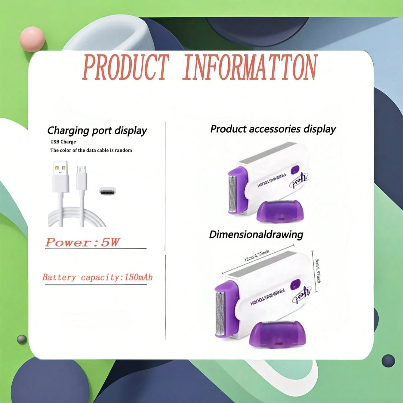 Professional Women's Electric Hair Remover For Face, Legs, Bikini Line, Hands, And Body, Hair Removal Device