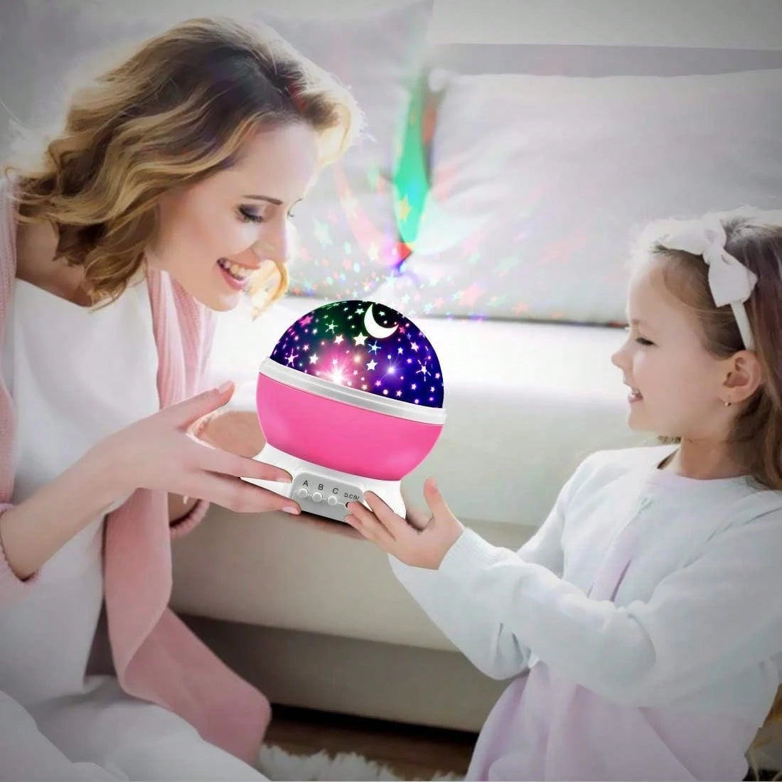 Projector Night Lights Kids, Birthday Gifts 1-4-6-14 Year Old Girl Boy Kids Bedroom, Glow In Dark Stars Moon Child Asleep Peacefully