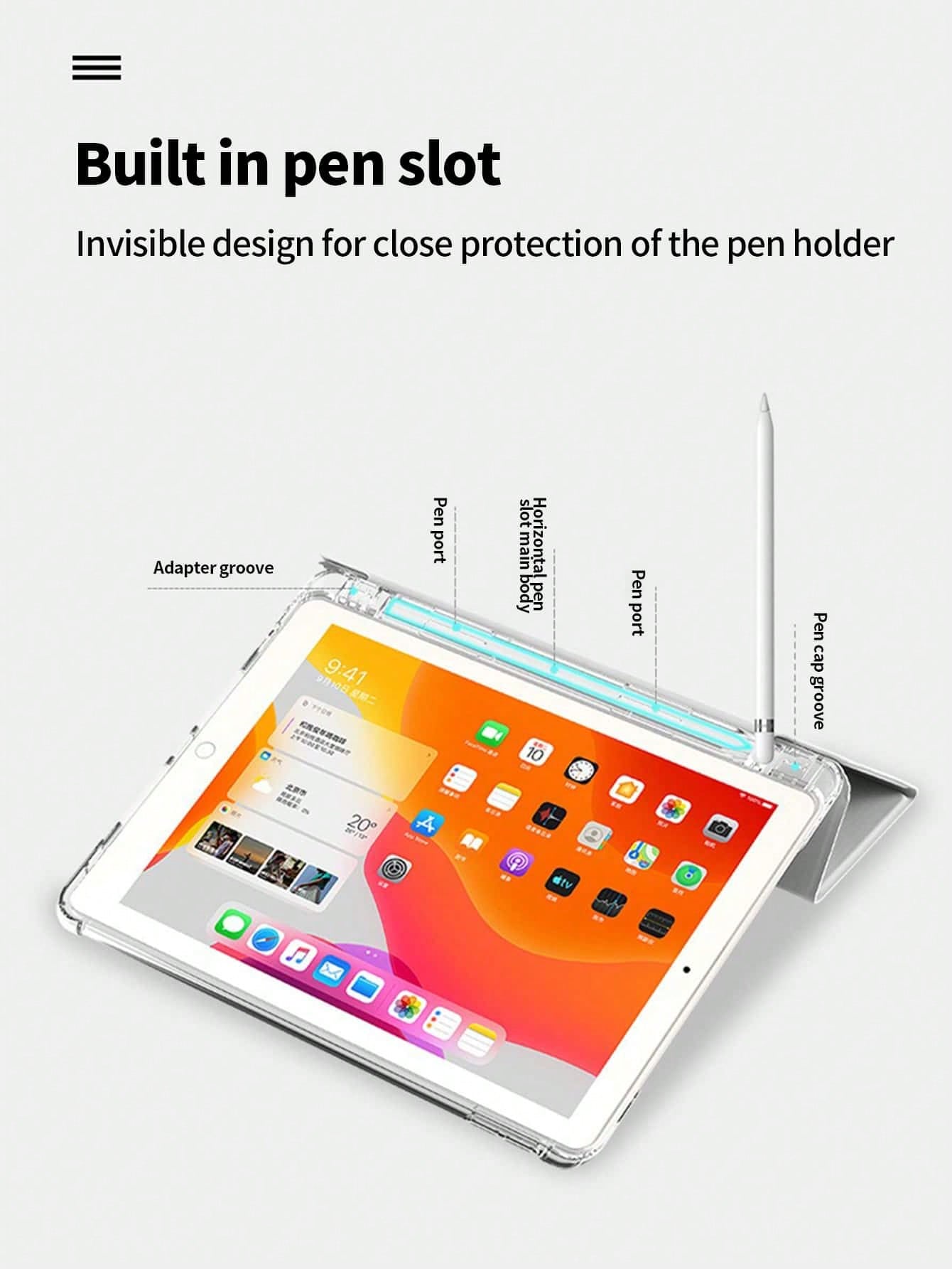 Protective Case Compatible With Ipad 11th Generation, A16 Shell, Four-Corner Airbag Anti-Drop, Smart Sleep/Wake, Tri-Fold Stand, Compatible With IPad Air 11, 9th Generation 10.2 Inch, Pro 11, 10th Gen