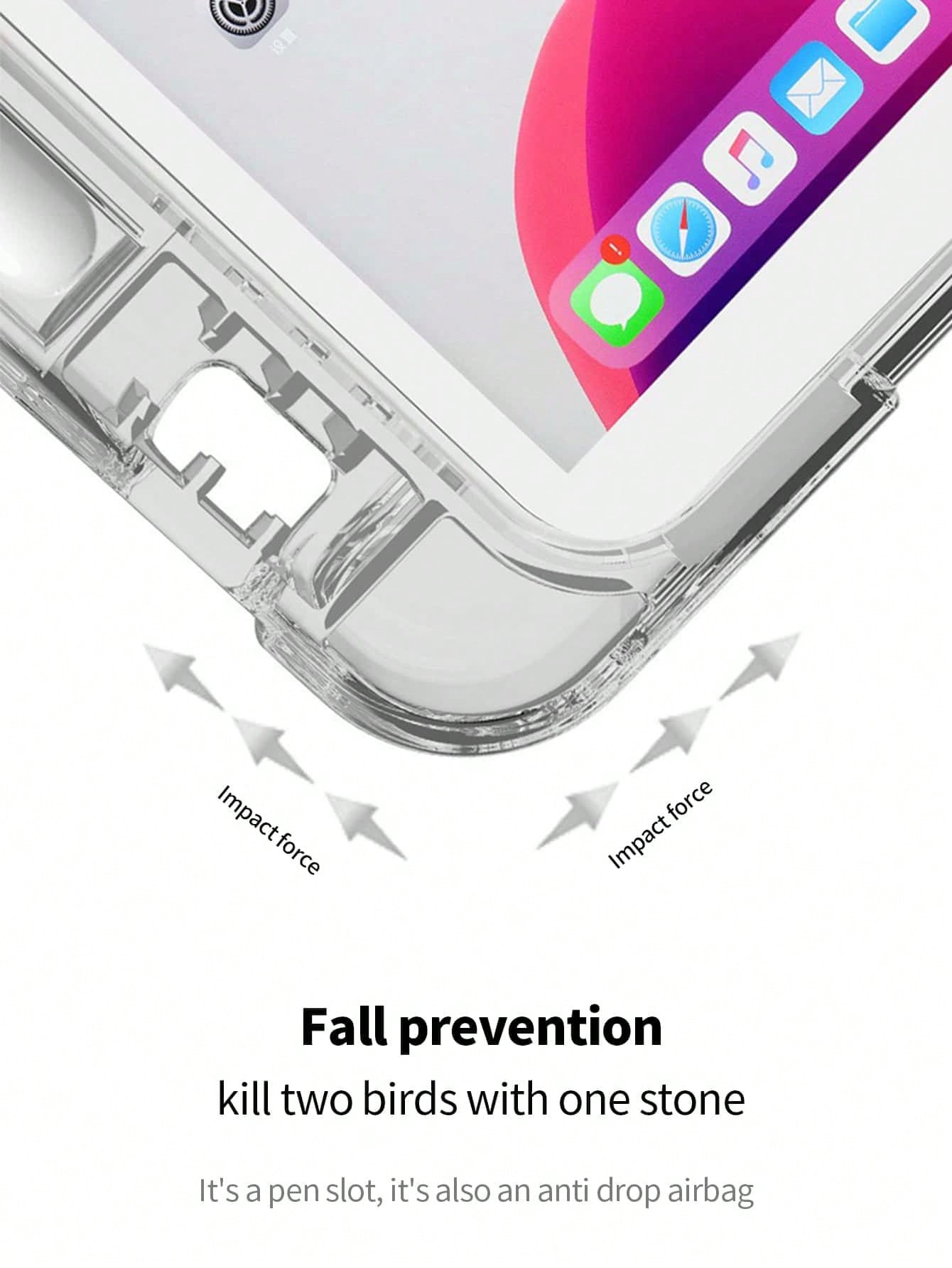 Protective Case Compatible With Ipad 11th Generation, A16 Shell, Four-Corner Airbag Anti-Drop, Smart Sleep/Wake, Tri-Fold Stand, Compatible With IPad Air 11, 9th Generation 10.2 Inch, Pro 11, 10th Gen
