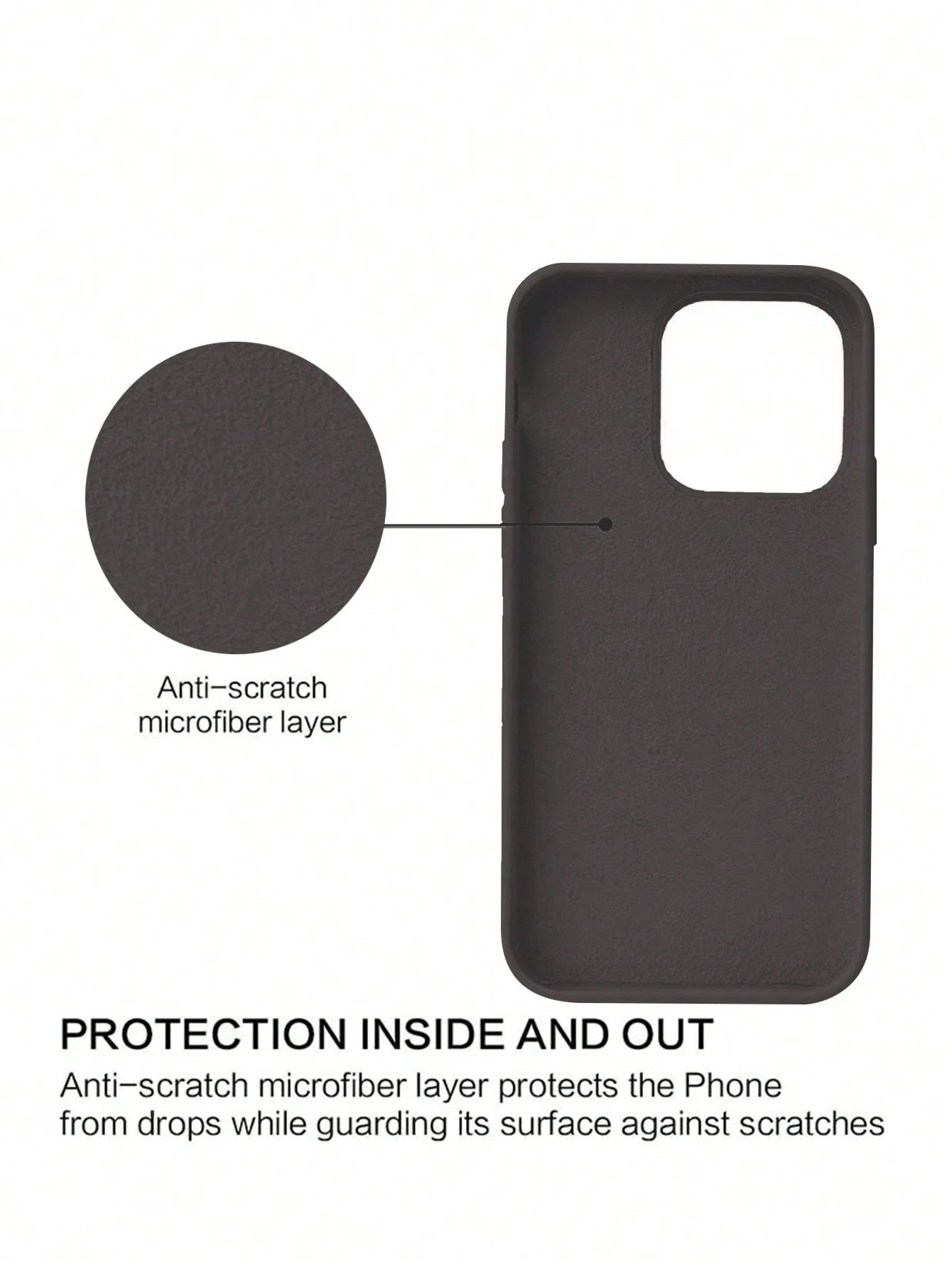Pure Black Solid Color Material Liquid Silicone 2.0mm Thick Liquid Silicone Phone Case, Compatible With Apple 16 15 14 13 12 11 Pro Max, Galaxy S24 Ultra S23 S22 S25 Series, Full Coverage Protective C