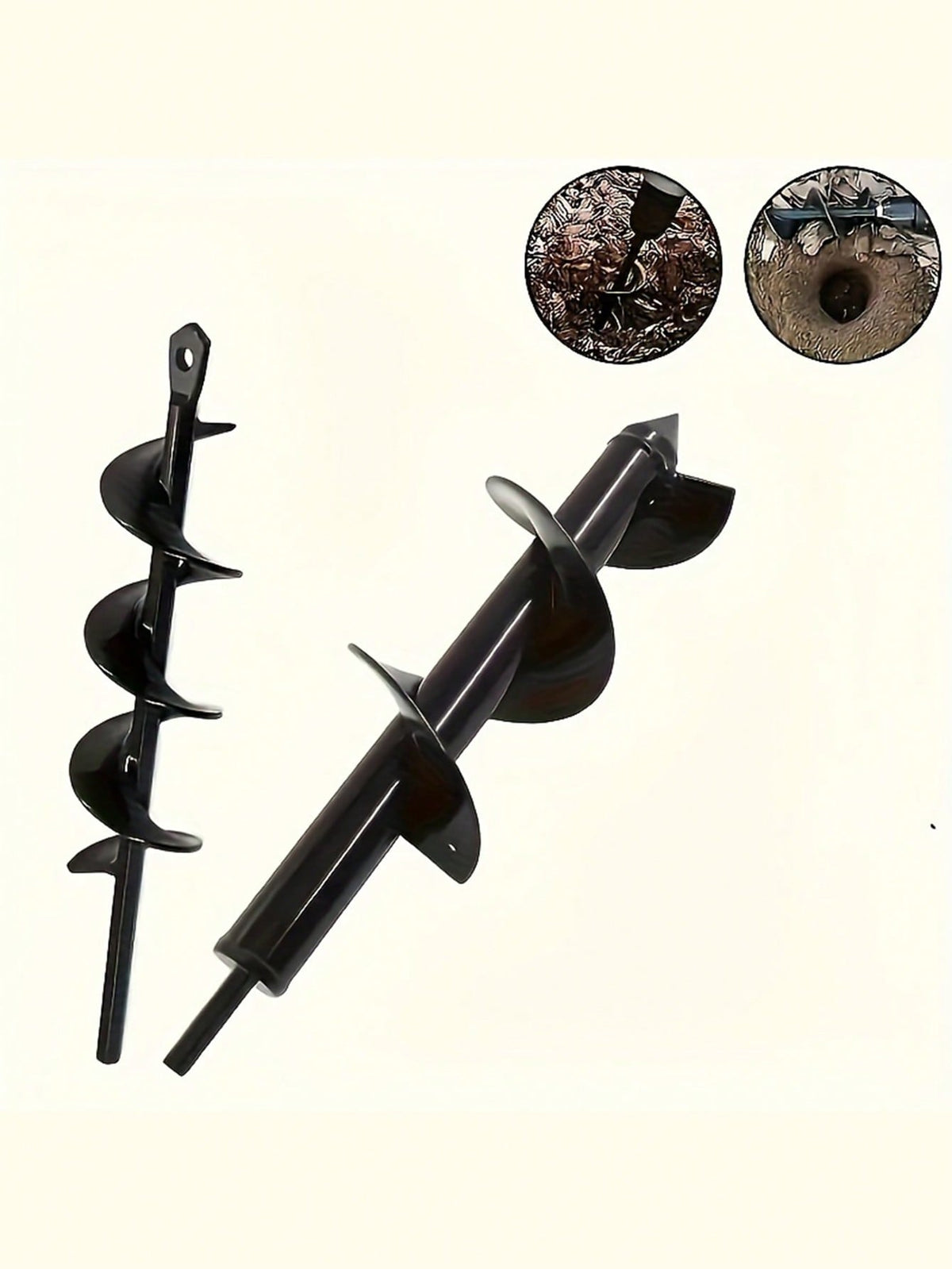 Quick-Plant Heavy-Duty Auger Drill Bit, Metal Garden Tool- Single Item Packaging, 3/8" Hex Round Shank