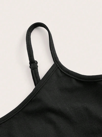 Qutie Casual Minimalist Versatile Short Sexy Camisole Tank Top, Suitable For Summer, Slim Fit For Women
