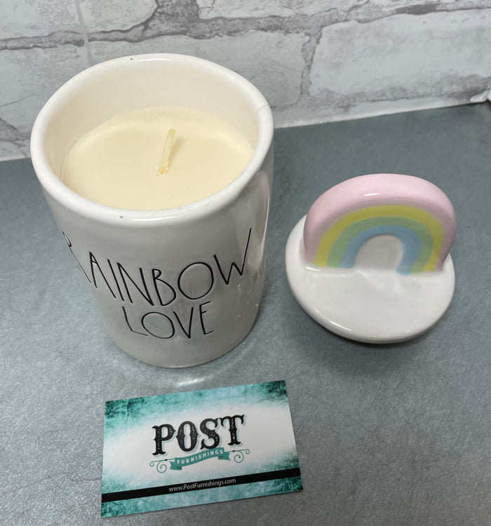 Rae Dunn Rainbow Love Candle