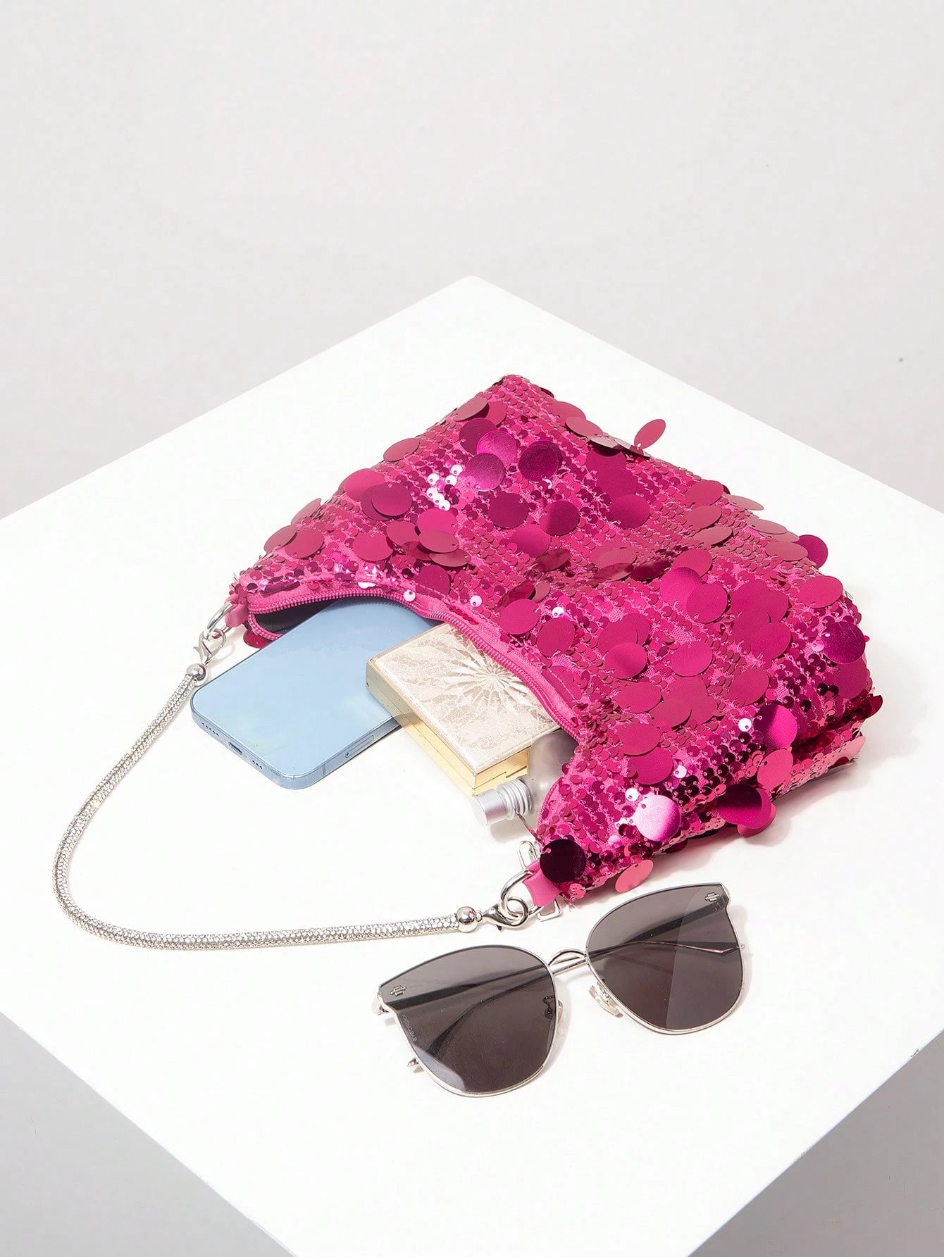 (Random Pattern) Sequin Shoulder Bag, Elegant Women's Handbag, Evening Party Outfit, Ball Bag And Accessories, Wedding Supplies, Women's Gift