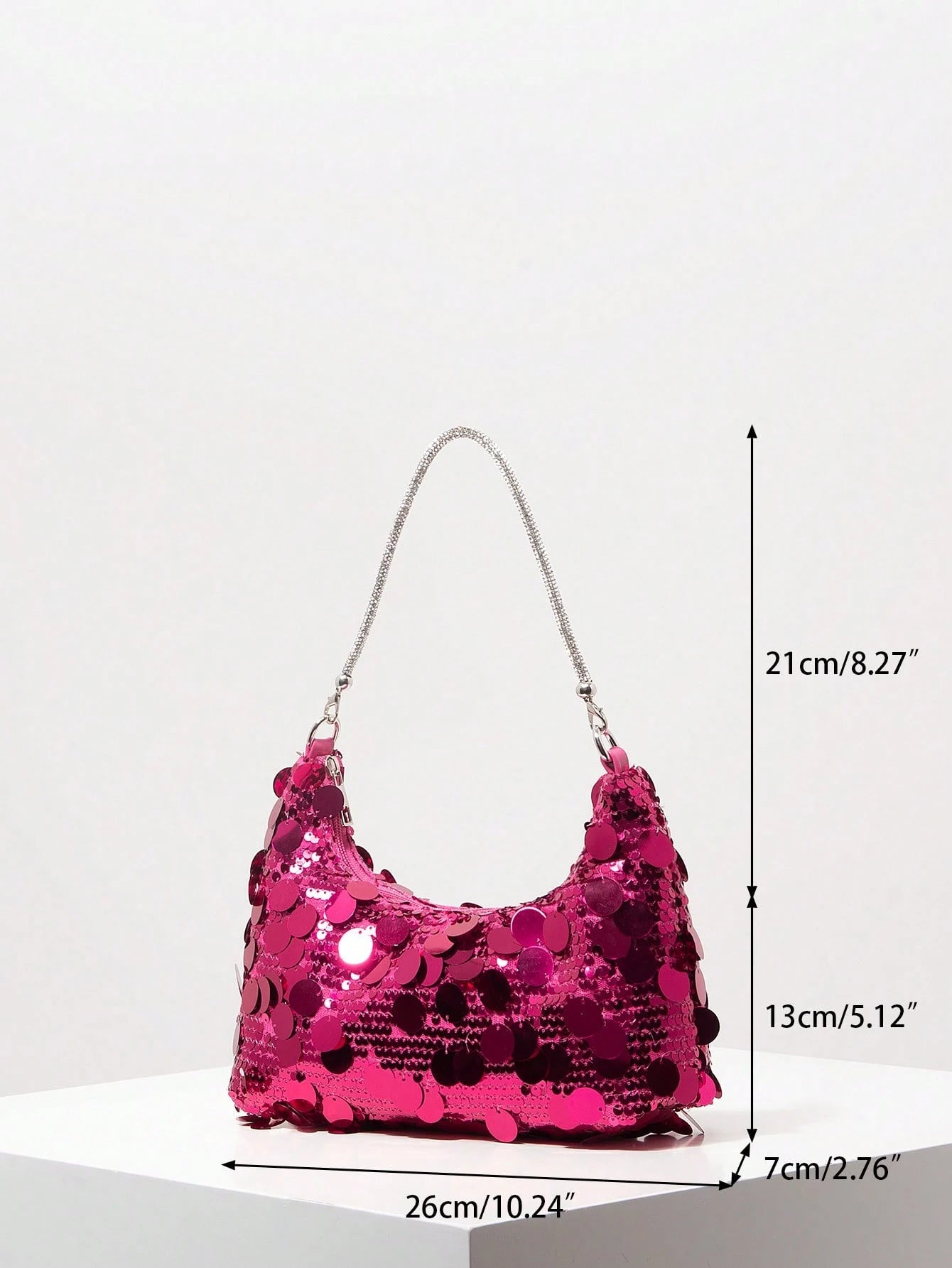 (Random Pattern) Sequin Shoulder Bag, Elegant Women's Handbag, Evening Party Outfit, Ball Bag And Accessories, Wedding Supplies, Women's Gift