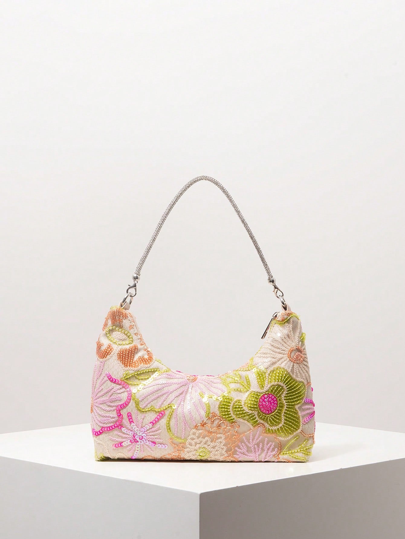 (Random Pattern)Shoulder Bag,Sequin Bag,Floral Pop,Embroidery Bag,Women's Handbags,Gala Night,Party Outfits,Prom Accessories,Wedding Items,Elegant,Gifts