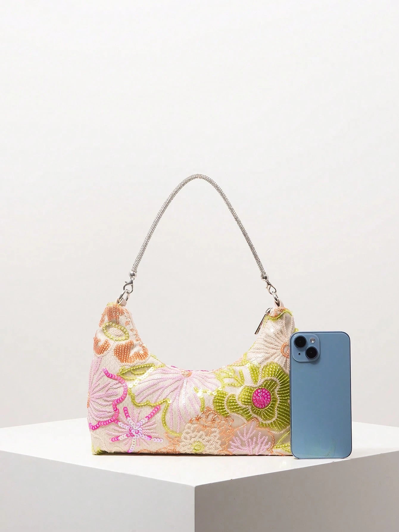 (Random Pattern)Shoulder Bag,Sequin Bag,Floral Pop,Embroidery Bag,Women's Handbags,Gala Night,Party Outfits,Prom Accessories,Wedding Items,Elegant,Gifts