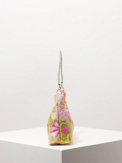 (Random Pattern)Shoulder Bag,Sequin Bag,Floral Pop,Embroidery Bag,Women's Handbags,Gala Night,Party Outfits,Prom Accessories,Wedding Items,Elegant,Gifts