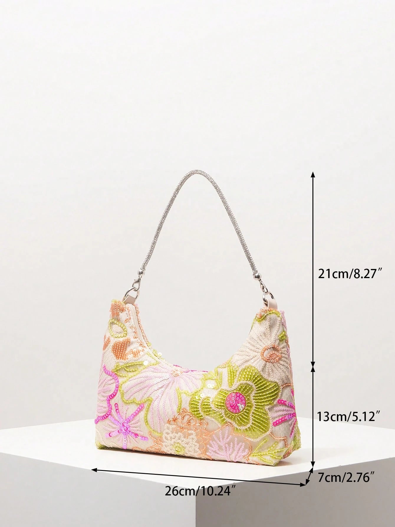 (Random Pattern)Shoulder Bag,Sequin Bag,Floral Pop,Embroidery Bag,Women's Handbags,Gala Night,Party Outfits,Prom Accessories,Wedding Items,Elegant,Gifts