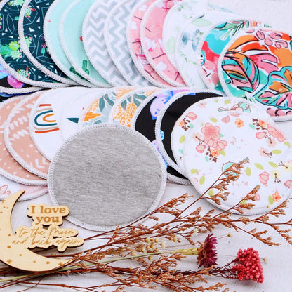 Random Prints Cloth Nursing Pads Reusable Breast Pads Breastfeeding Nipple Pads,More Prints Will Be Set Maybe Not Shown In Pictures