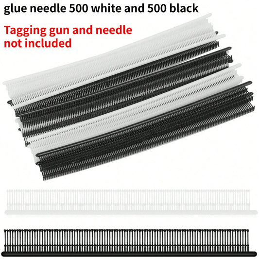 Rapid Garment Repair Tool, Sewing Machine Presser Foot, Quilting Gun, Mini Sewing Gun, Micro Garment Edging Gun, Micro Garment Label Sewing Tool (Includes 500 White And 500 Black Glue Pins)