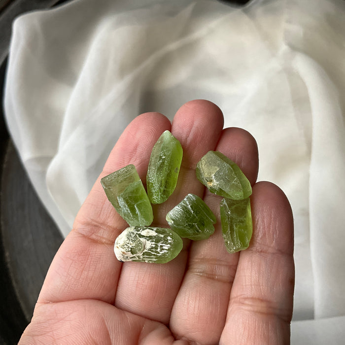Raw Peridot Crystals