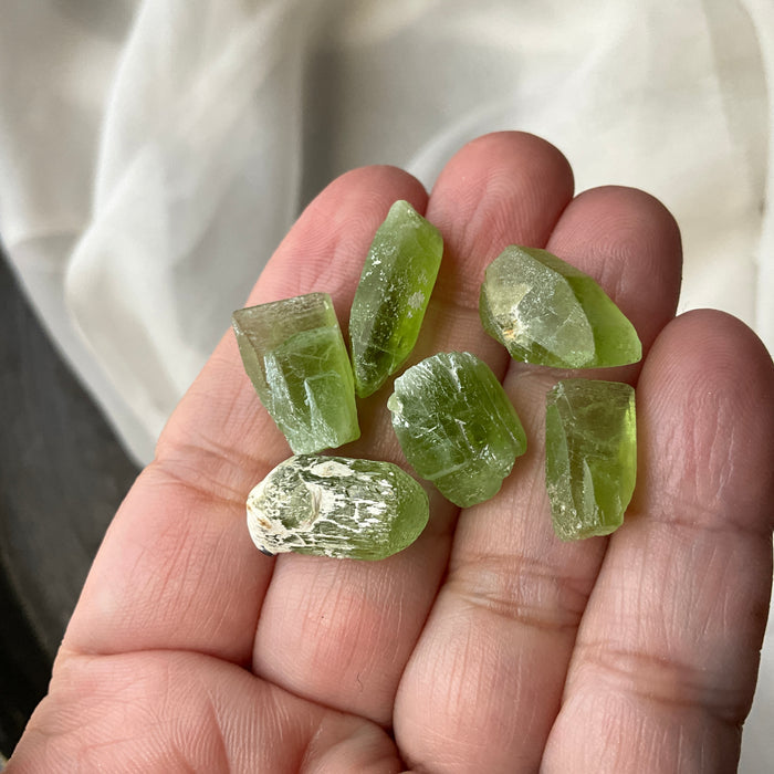 Raw Peridot Crystals