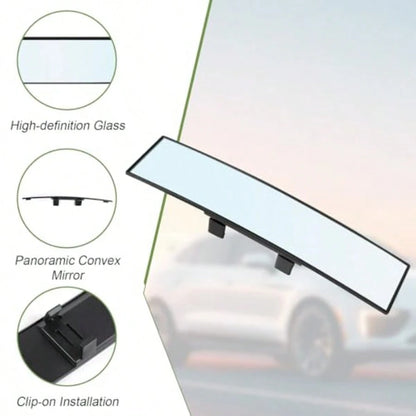 Rear View Mirror 12 Inch Universal Wide Angle Rear View Mirror Accessories Panoramic Convex Clip-On For Cars SUVs Trucks Vehicles