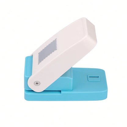 Rectangular/Square Postage Stamp Shape Craft Hole Punch, Scalloped Edge Paper Punch For Card Making, Scrapbooking, DIY, Portable Lever Action Puncher