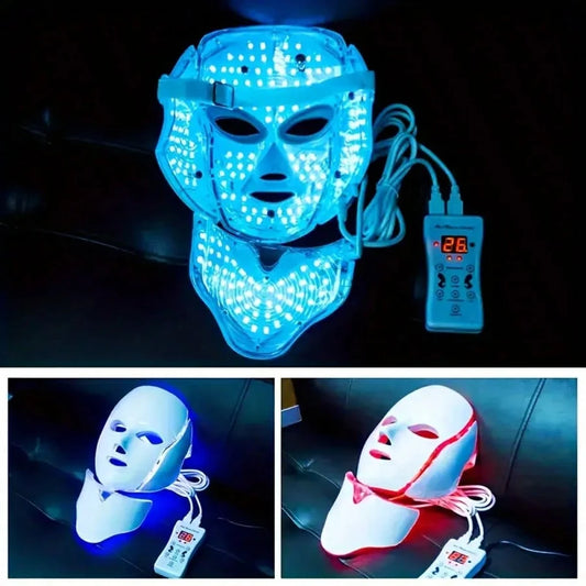 Red Light Therapy Face Mask For Facial Care, LED Facial Light Therapy, Infrared Face Mask, Suitable For Home, Work, Travel, Yoga, And As A Gift For Women