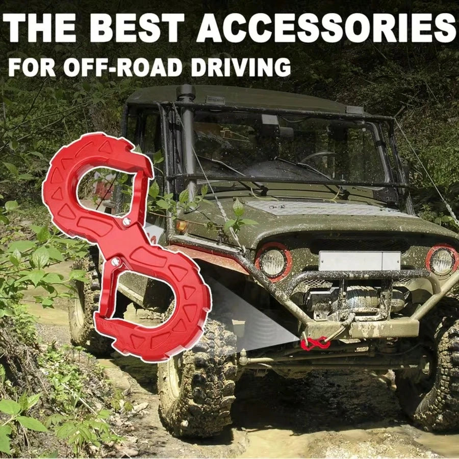 Red S-Hook Tow Hitch Heavy-Duty G80 Alloy Steel 33,000-Pound Tow Hitch Capacity S-Hook Tow Hitch For Off-Road Recovery, Trucks, Trailers, SUVs, And Other Vehicles Meets The Needs Of All Vehicle Owners
