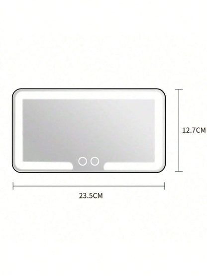 Reletech Fccemc Super Thin LED Car Vanity Mirror, High Definition Makeup Mirror, Sun Visor Mounted Makeup Mirror With USB Charging, Dimmable Touch Screen, For Ladies