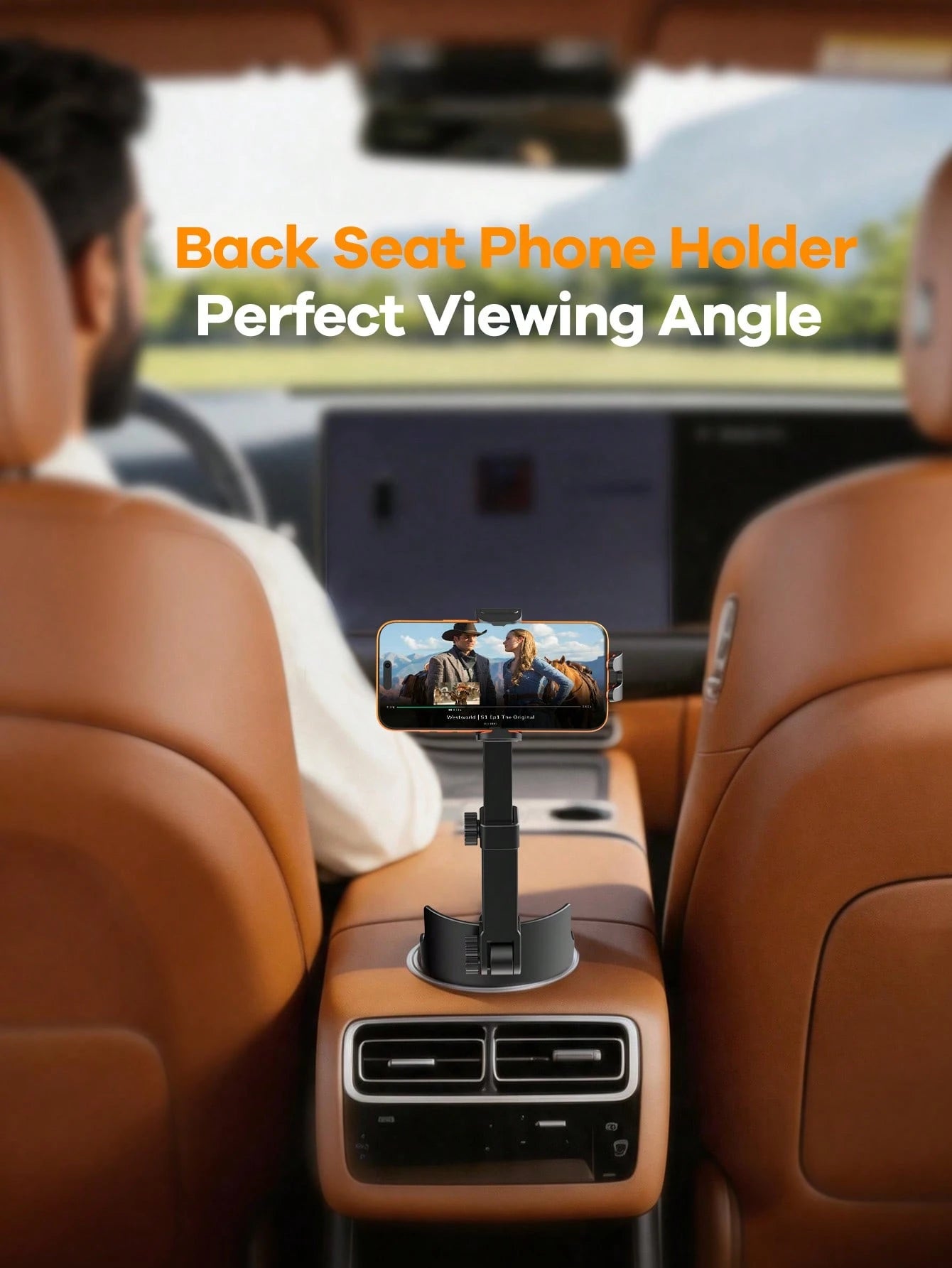 REMAX 2-In-1 Car Cup Holder Expander With Phone Mount, Extendable Multi-Angle Arm, Adjustable Height, Stable No-Shake Design, Fits 3.37-3.7 Inch Cup Holders, 1-Second Setup, For Cars, Treadmills & Gol