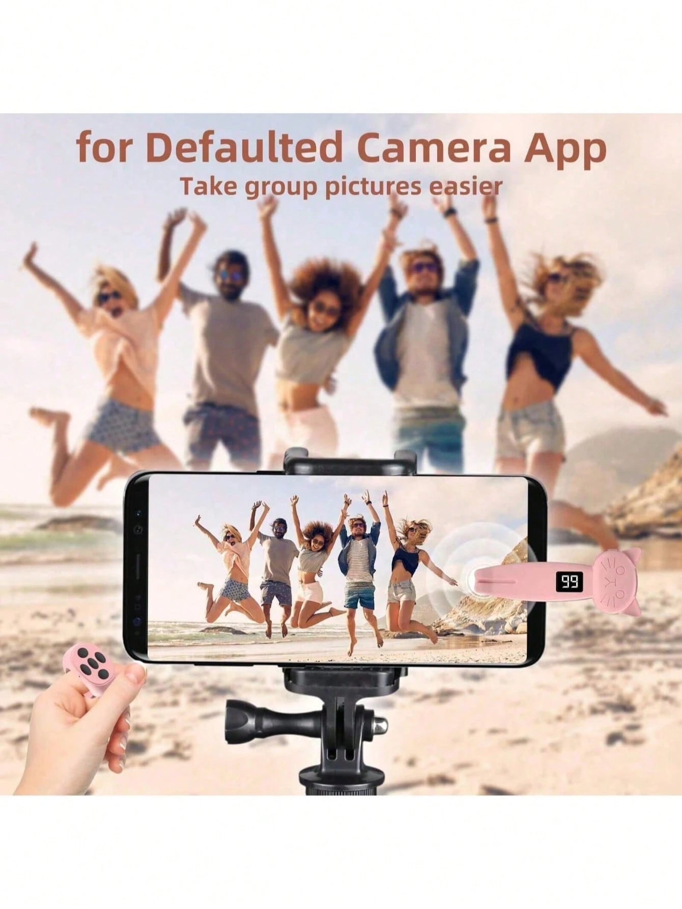 Remote Page Turner, Compatible With Kindle Paperwhite Oasis And Other E-Book Readers, Camera Remote With Video Recording Function, Compatible With IPad And Android Tablets (Pink), Suitable For Summer
