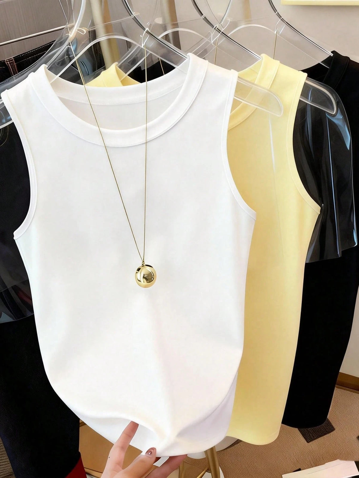 Resyla Summer Casual Colorblock Striped Cherry Slogan Print Tank Top