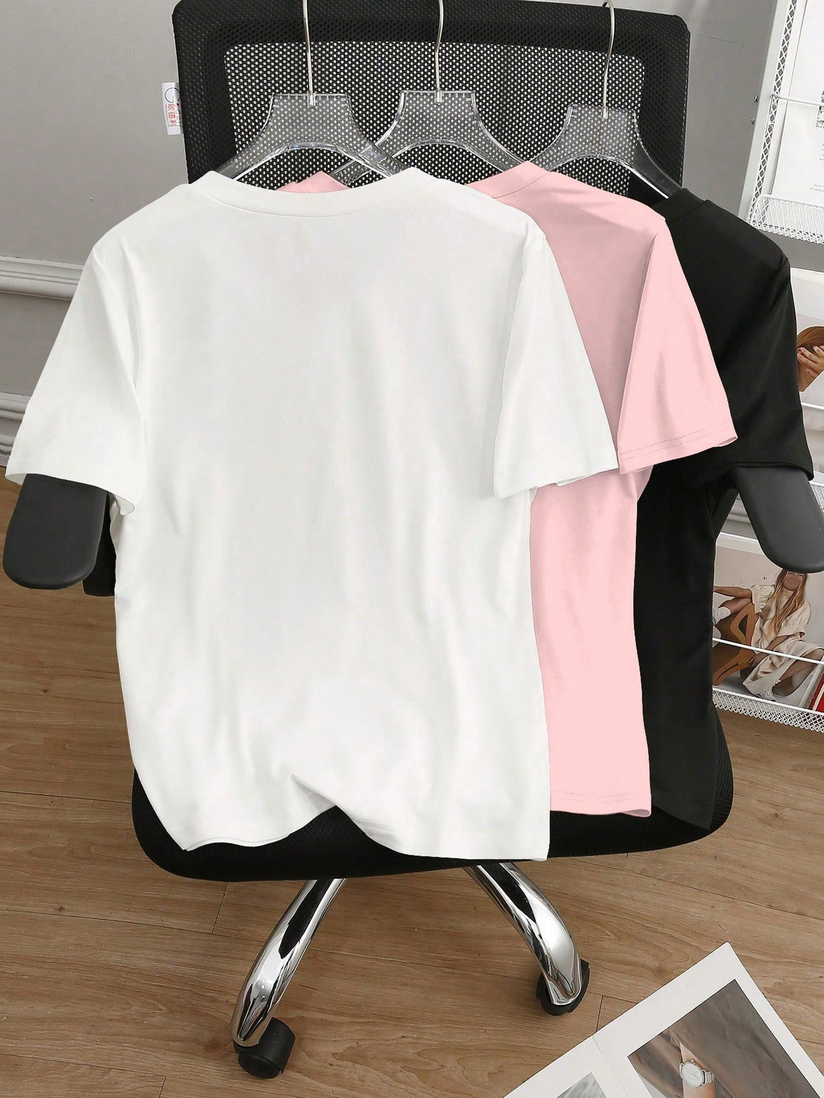 Resyla Women's Casual Versatile Solid Color T-Shirt, Summer Short Sleeve Top