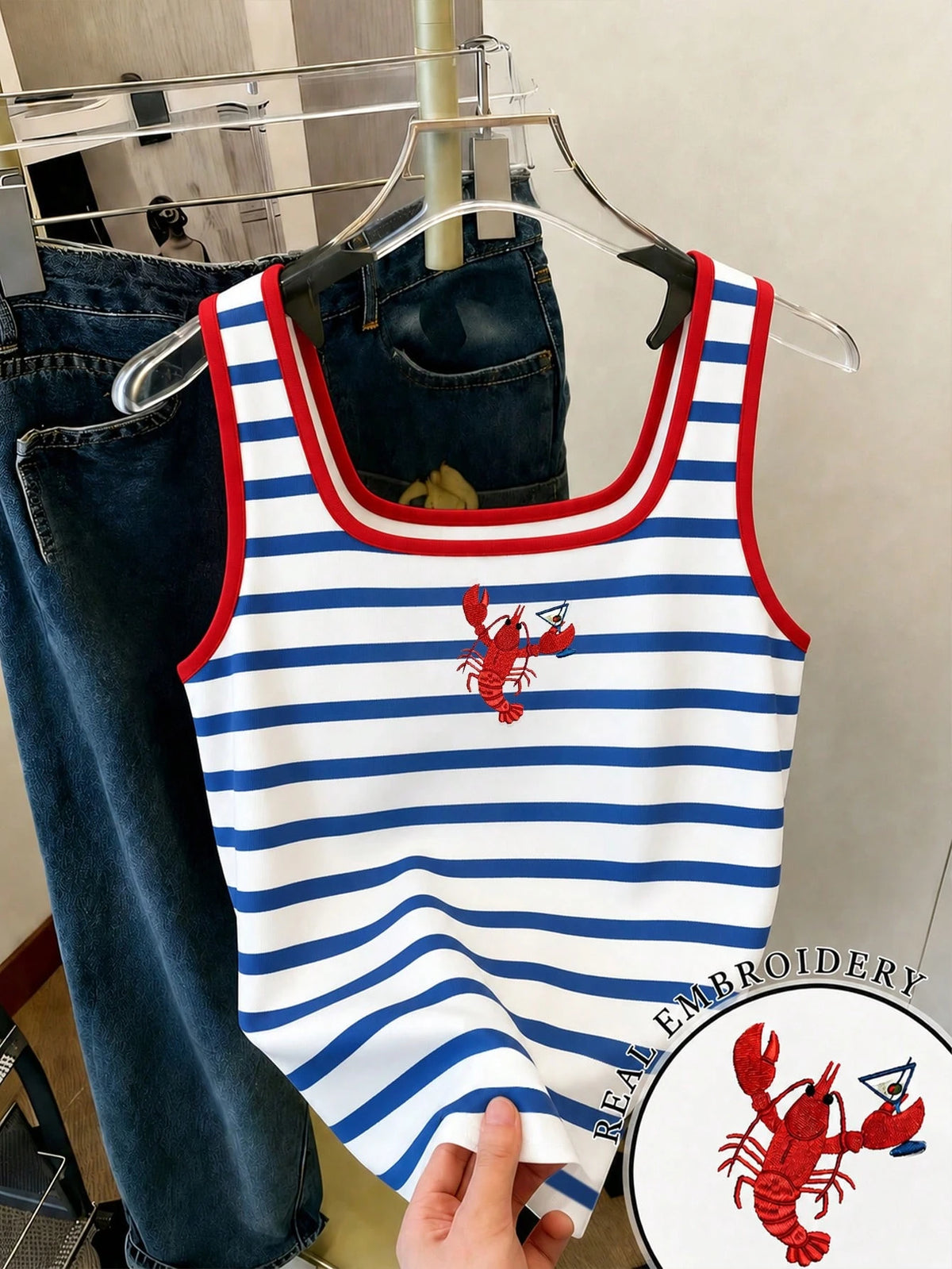 Resyla Women's Vintage Distressed Heart Print Camisole, Sleeveless Tank Top For Spring/Summer, Slim Fit Inner/Outer Wear