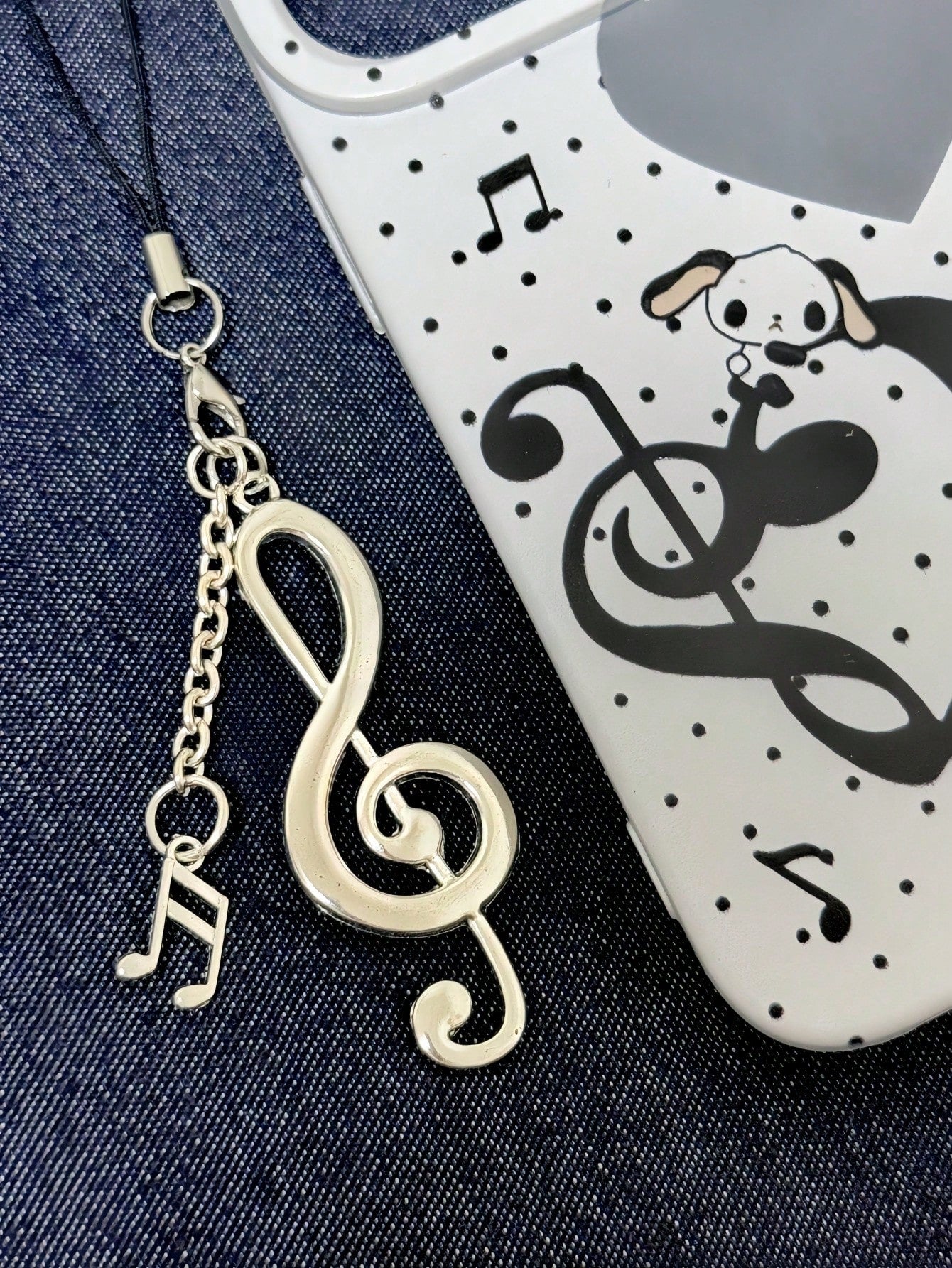 Retro Music Note Phone Chain Korean Style Vintage Cute Phone Lanyard Pendant For Cellphone Adorable Aesthetic Kawaii Y2K Fashion Jewelry Gift Idea Daily Decoration Accessory Must Have